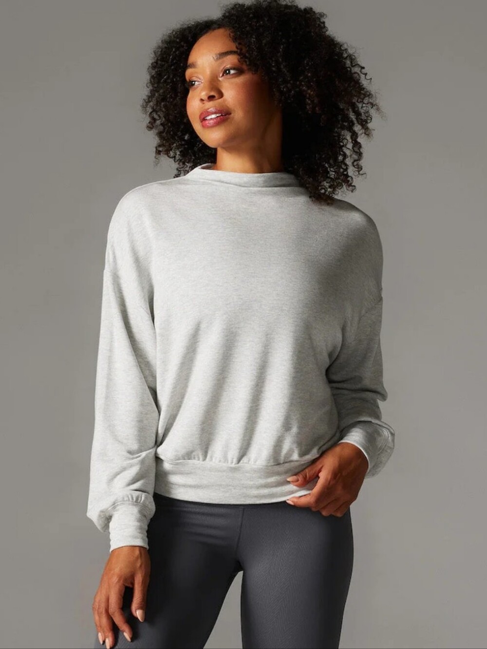 Tavi Slope Crewneck Sweatshirt Ash Heathered Gray Long Sleeve Women's XS
